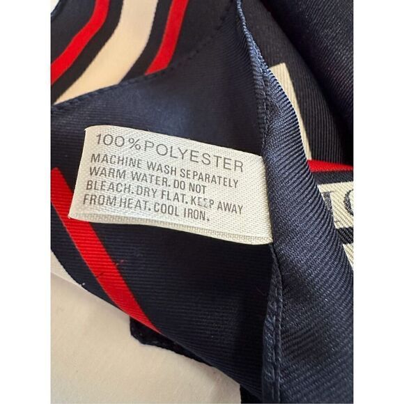 Millicent The President’s Scarf in red white and blue size 50”x10”. #32-1177 - Picture 4 of 6